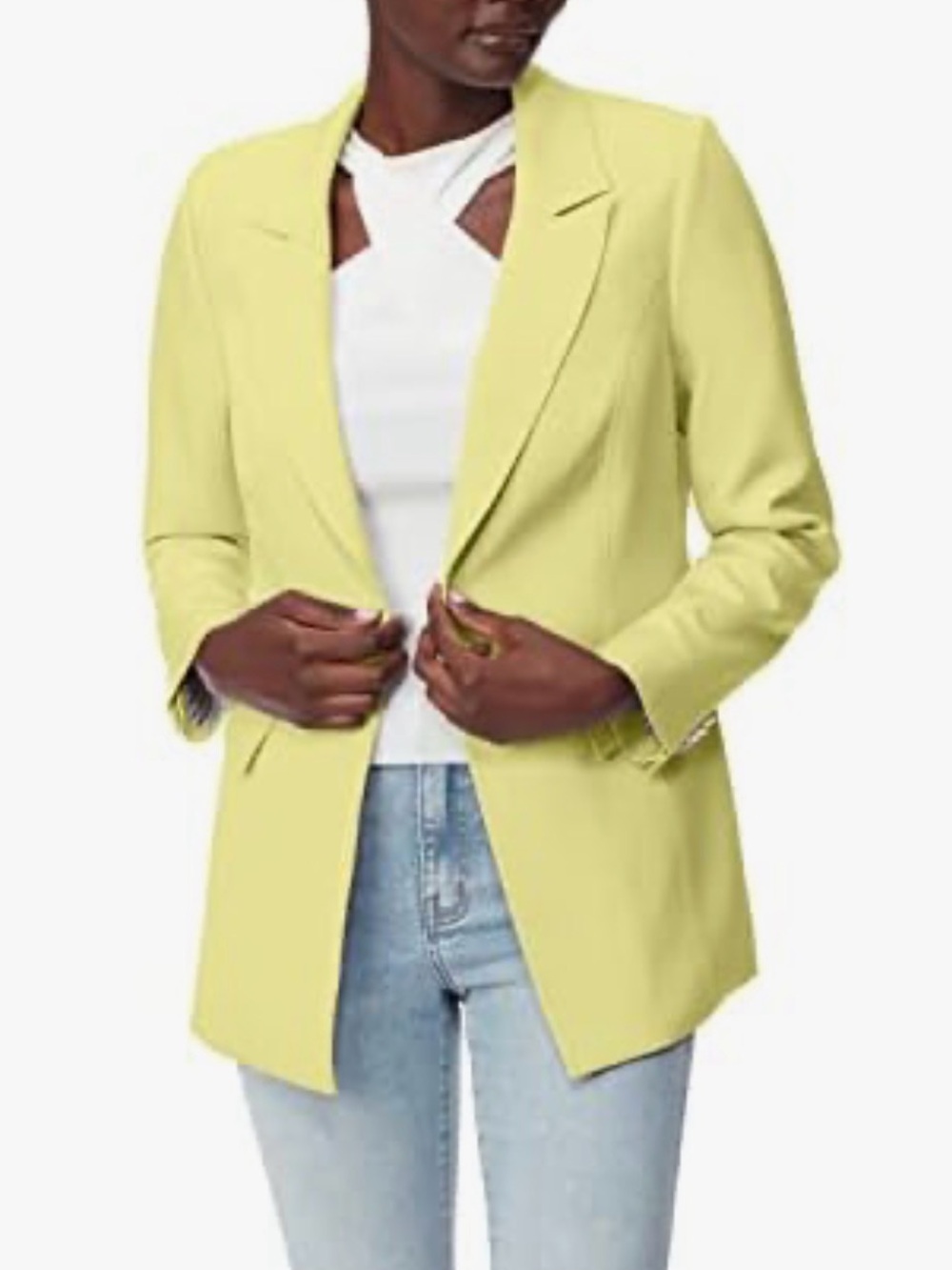 Sam Edelman Elfin Yellow Margot Women’s Blazer Size L FLAW SEE!